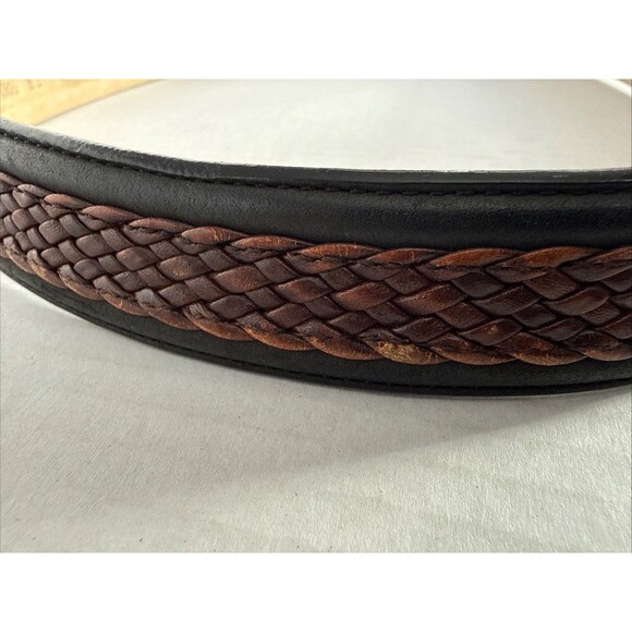 Tommy Bahama Men's Leather Belt Stainless Buckle &Tip Made in Spain 38 - Picture 4 of 5